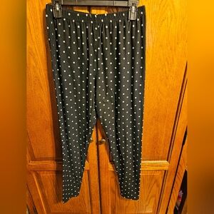 Black Polka Dot Leggings SIZE PLUS